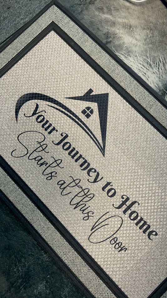 Custom Realtor Racetrack Rubber Door Mat