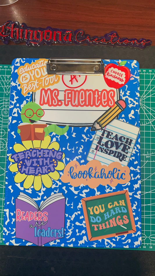 Composition Book Style Teacher Clipboard